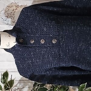 Paolo Mondo Italian Wool Blend Blue Pullover Sweater Medium